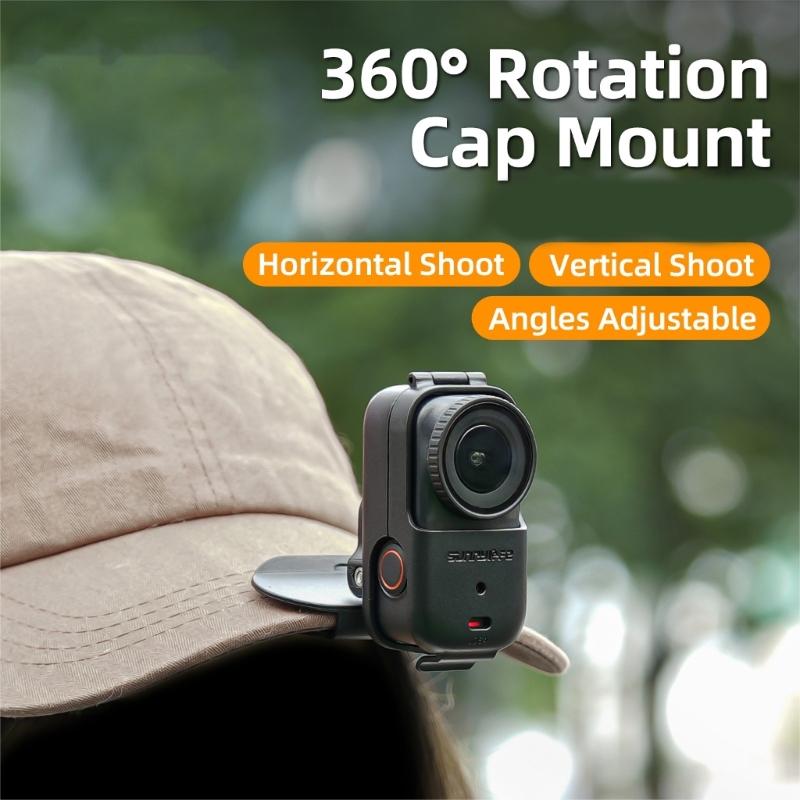 360°Rotatable Adjustable Hat Clip Mount For OsmoNano Action Camera Holder HandsFree Recording During Outdoor Sports