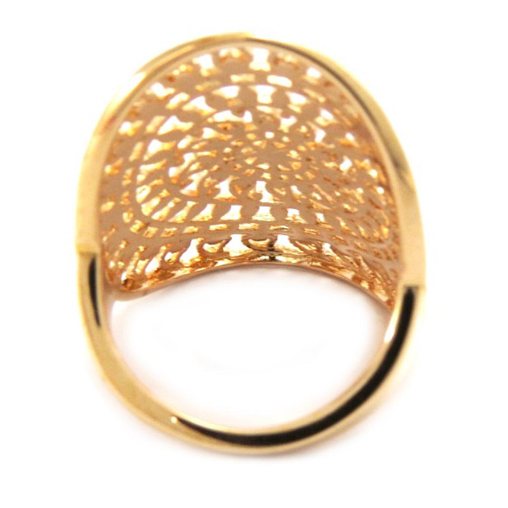 Позолоченное кольцо "Кармен" розовое золото (gold Pink) - 25х29 мм