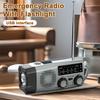 Солнечное радио с фонариком SOS сигнал тревоги многоцелевое перезаряжаемое портативное аварийное радио с ручкой AM/FM радио