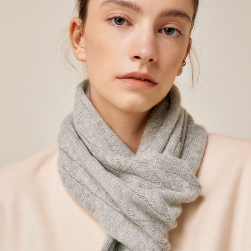 Saint Luxure Cable Loop Muffler Gray