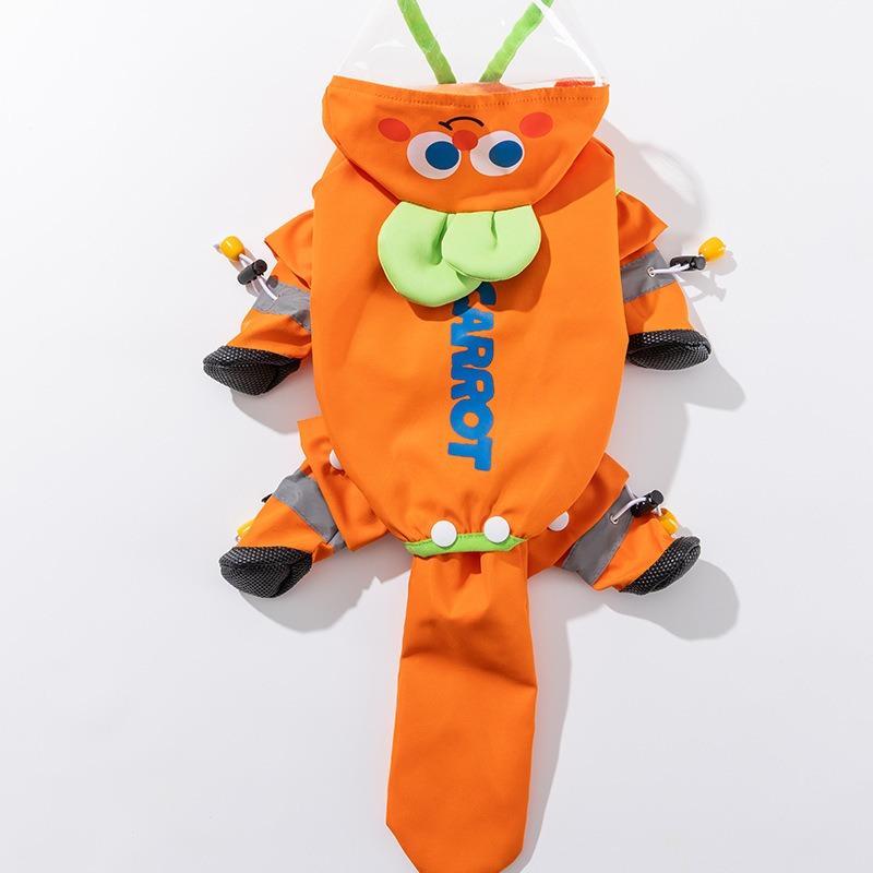 Dog Four Legged Waterproof Raincoat For Rainy Days Teddy Clothes For Travel Detachable Foot Wrapped Small Dog Jumpsuit
