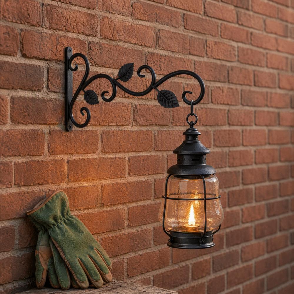 4pcs Leaf Model Design Wall-Mounted Hooks Wall-Mounted Plant Hangers Garden Decoration