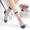 5 Pairs of Female Spring and Summer Cotton Bottom Lace Breathable Non Slip Transparent Sweat Absorbable Tube Socks
