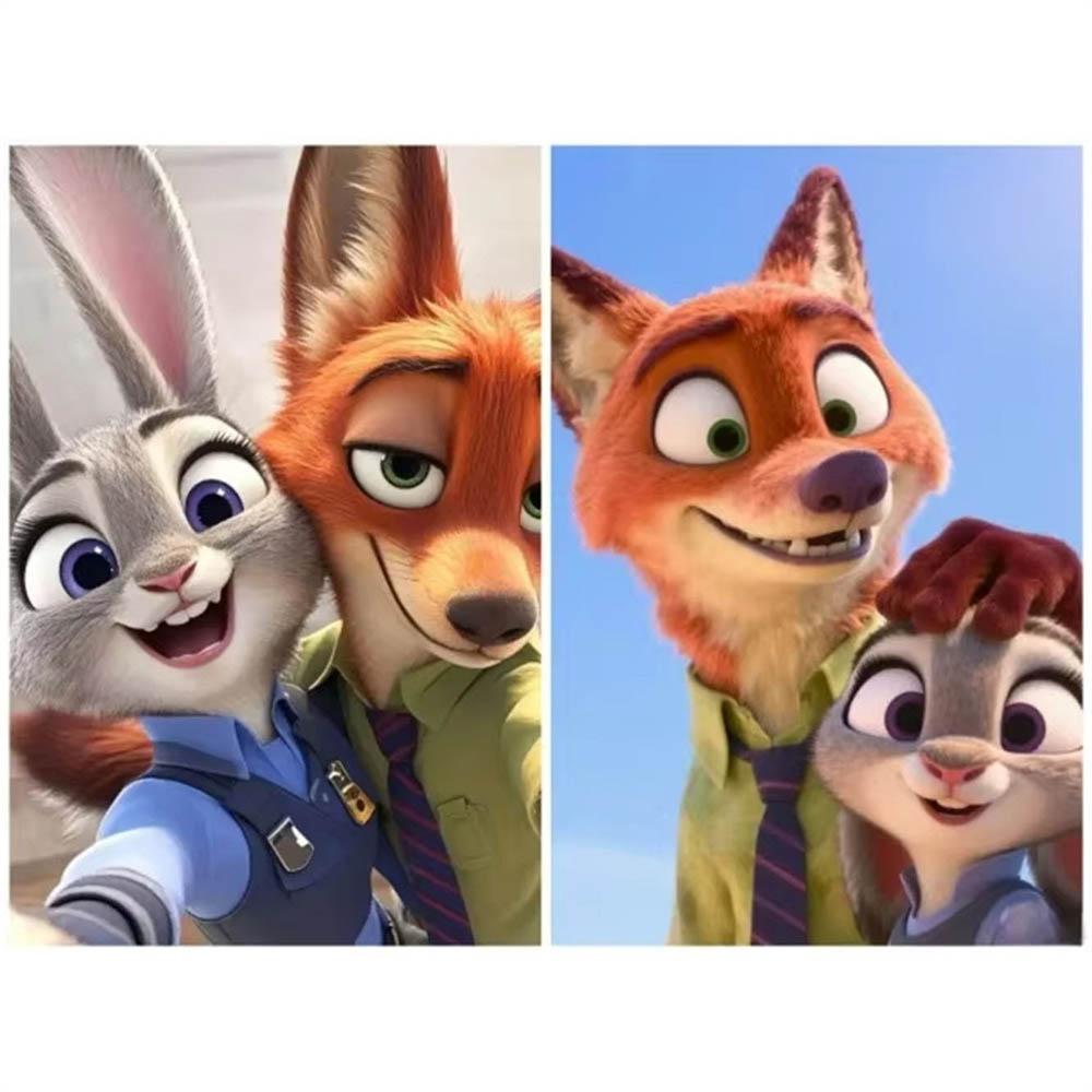 Disney Зверополис Джуди Ник 5D Алмазная Живопись Полностью с Алмазами Сделай Сам Ручная Алмазная Живопись Мультяшный Декоративный Набор для Живописи