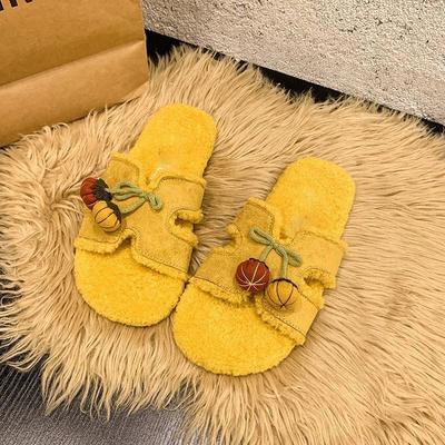 Осень и зима 2025 нишевый милый мультяшный маленький помидор универсальный повседневный стиль интернет-знаменитость мода молочный хуху слово Мао Мао обувь