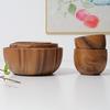 Круглый Салатник Бесплатная Миска БФА Многоцелевой Большая Вместимость Фруктовый Салат Деревянная Сервировочная Миска