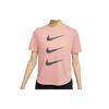 Nike Спортивная футболка с круглым вырезом и коротким рукавом с логотипом, женские топы, розовые DC4324-685