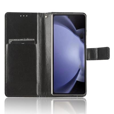 Чехол для Samsung Galaxy Z Fold6 5G, кожаный чехол для складного телефона с текстурой Crazy Horse