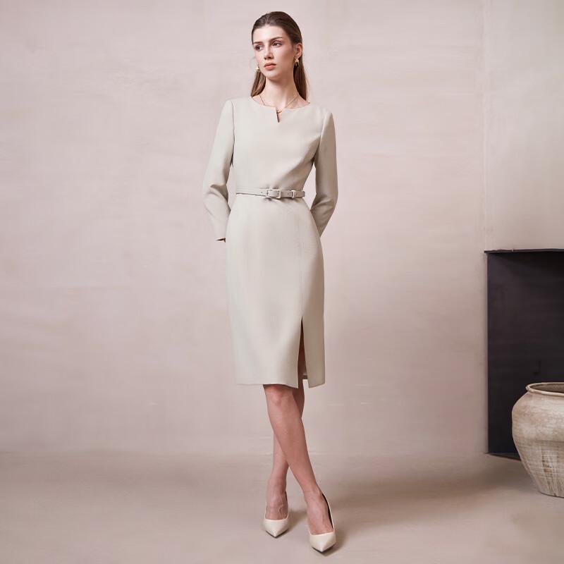 LadyS Elite Melody Light Luxury V-Neck Midi Dress