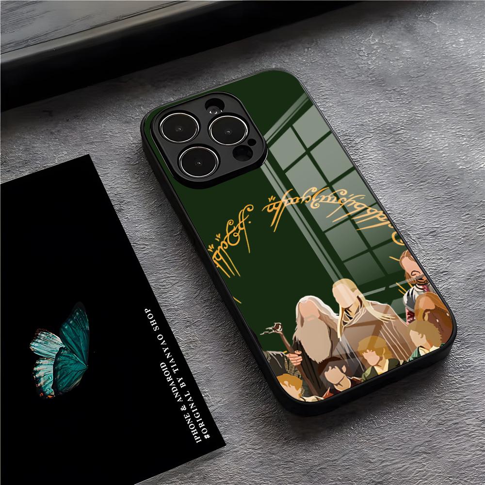 T-The L-Лорд Колец Чехол Для Телефона Для IPhone 17 Pro Max 15 Pro 16 14 Plus 12 13 Mini 11 Pro Ударопрочный Стеклянный Чехол