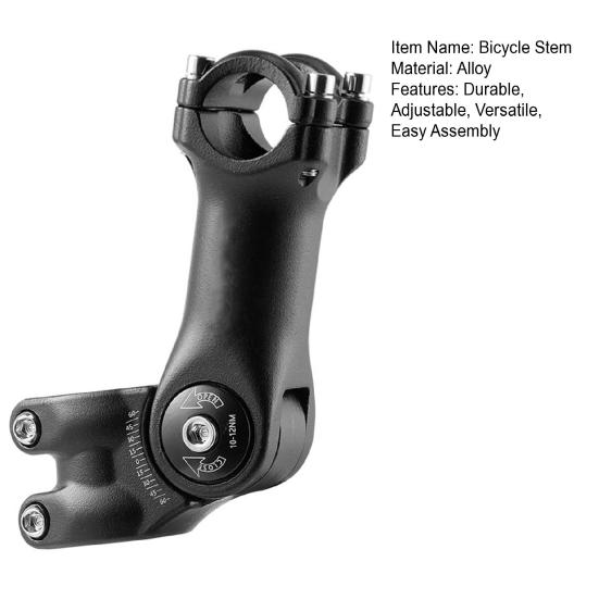 Вынос велосипедного руля ± 60 градусов Регулируемый дизайн с шестиугольными отверстиями Прочный и простой в сборке Подходит для рулей диаметром 31,8 мм и трубок диаметром 28,6 мм для шоссейных велосипедов MTB