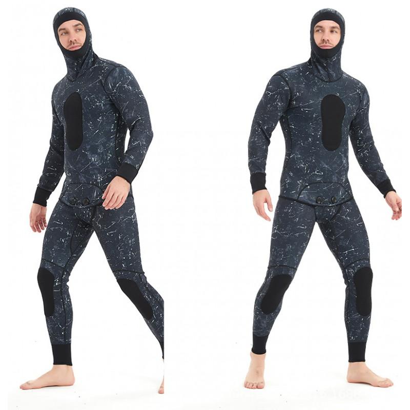 Mens Camo 3mm/5mm Neoprene Wetsuit Set Snorkeling Surfing Diving Swimming Warmth UV Protection