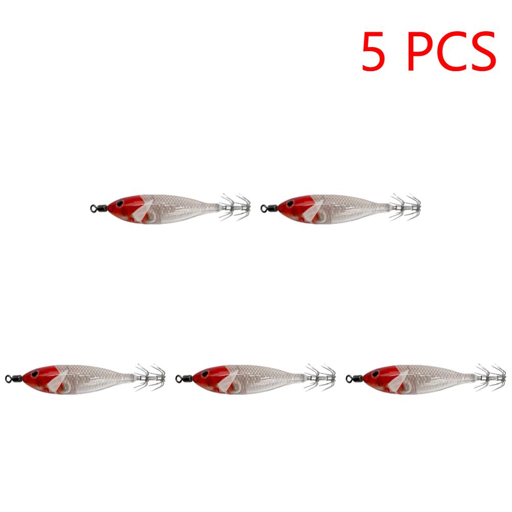 5,7 г/8 см Приманка для привлечения каракатицы Двойной крючок Реалистичный крючок для кальмара Рыболовные снасти Светящиеся джиг-крючки для кальмара Рыболовные аксессуары