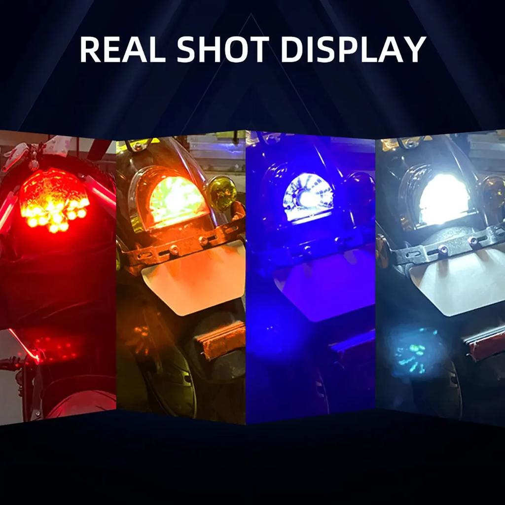 10 шт. Мотоциклетный стробоскопический задний фонарь 1157 Стоп-сигнал 16SMD Мигающий предупреждающий свет для скутера Мотоциклетные аксессуары 12 В