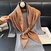 Spring Tencel Cotton Silk Scarf Fashion Classic Big Brand Style Square Scarf Shawl Women High-End Scarf Women