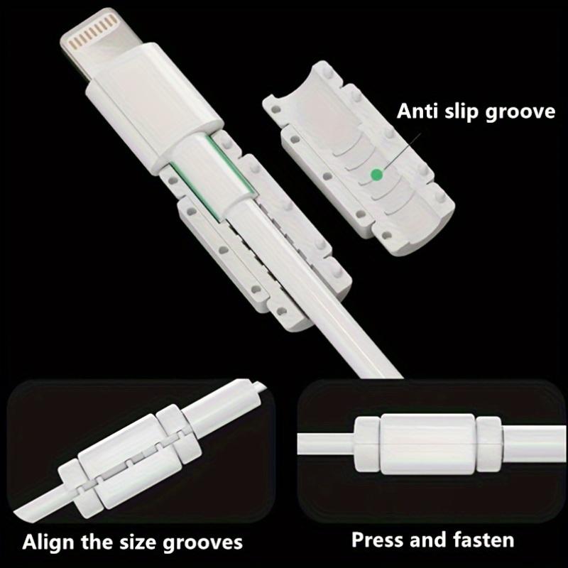 6 шт. Защитники для кабелей данных, Защитные зажимы для зарядного устройства, Защитные чехлы для зарядных кабелей, устойчивые к перегибам и укусам.
