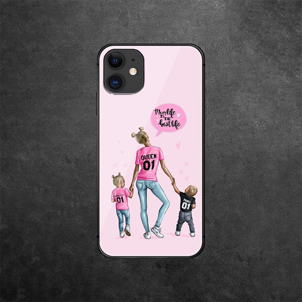 Чехол для телефона из закаленного стекла Mama Baby Love для iPhone Samsung Galaxy OnePlus Oppo Xiaomi Redmi Note SA 7 8 9 10 11 12 13 14 20 21 22 53 Pro Max Ultra