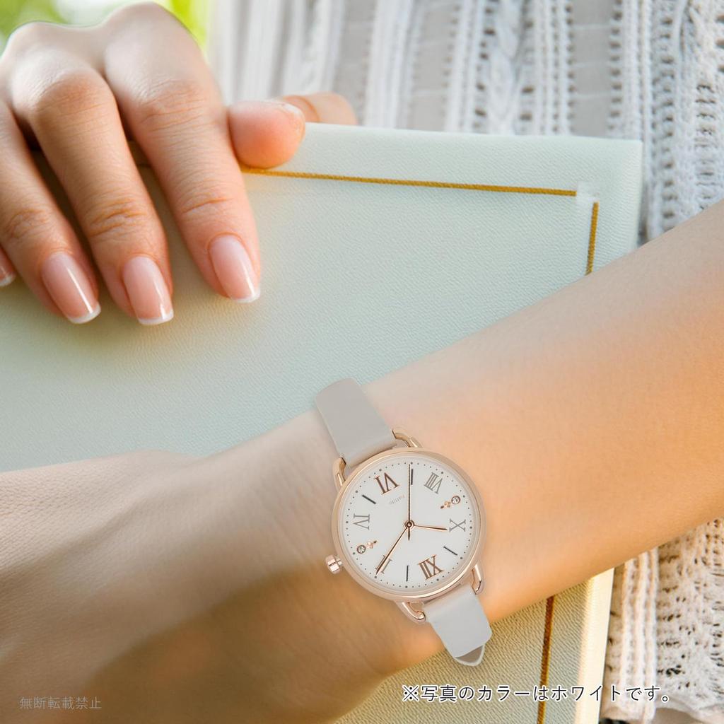 [Fieldwork] Женские часы с аналоговым кожаным ремешком и циферблатом Stone Elegant Gray Lassie JN010-5 Gray