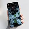 Чехол для телефона ZTE Blade V70 Max/Nubia V70 Max, мягкий силикон, черный, с ярким рисунком "Вулкан Лунный Свет", противоударный