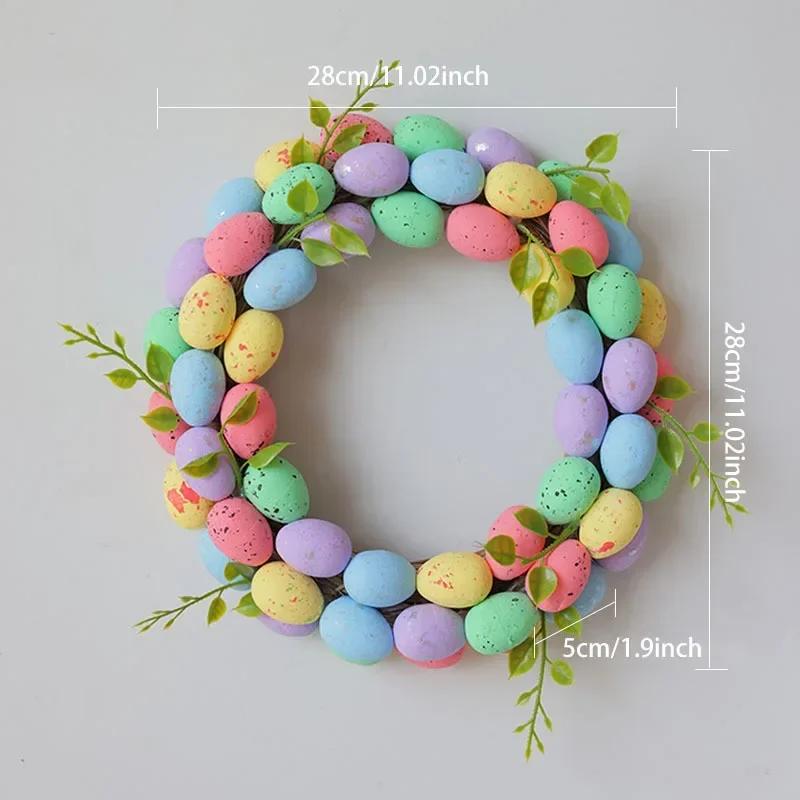 Latests Models Easter Garland Creative Easter Egg Element Wreath Window Door Garden Gate Decorative Hanging Holiday Party
