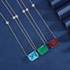 Jewelry Color Simulation Color Treasure Simple Wind Pendant Temperament Clavicle Chain Women'S Pendant Main Stone 12 * 16
