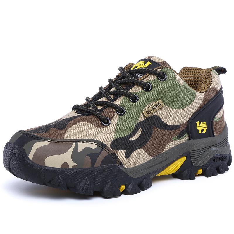Mountaineering Shoes Sports Shoes Men's and Women's Shoes Training Shoes Army Training Outdoor Camouflage Breathable Wear-resistant Non-slip Casual Tr