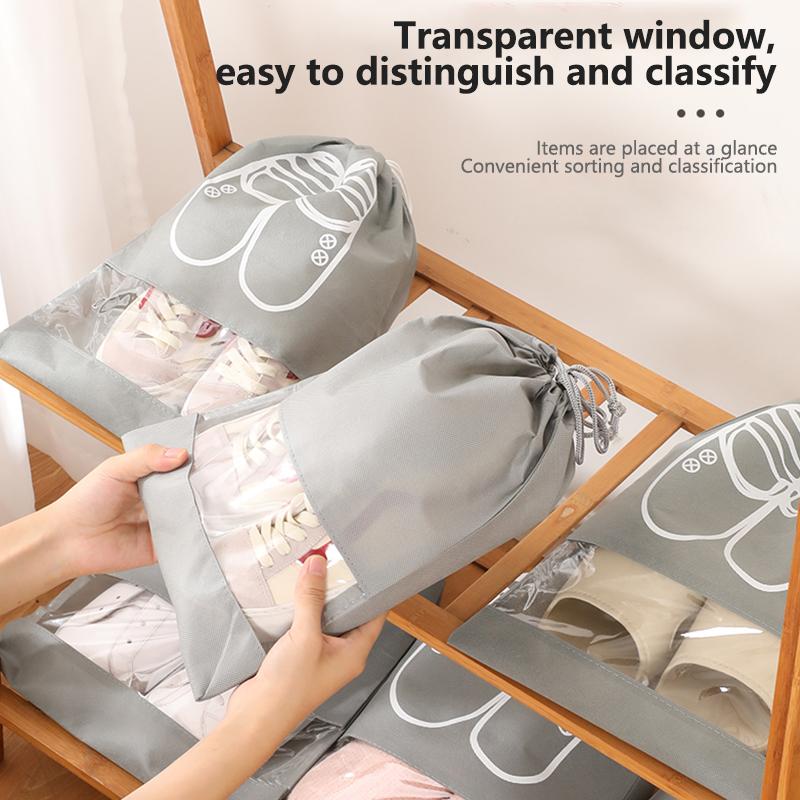 Waterproof Shoes Bag Travel Portable Shoe Storage Bag Laundry Organizer Sneaker Tote Drawstring Bag