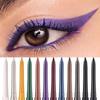 Matte Glitter Gel Eyeliner Pencil Smooth Waterproof Blue Purple Eyeliner Fast Dry Matte Eye Liner Pen Long Lasting Eyes Makeup
