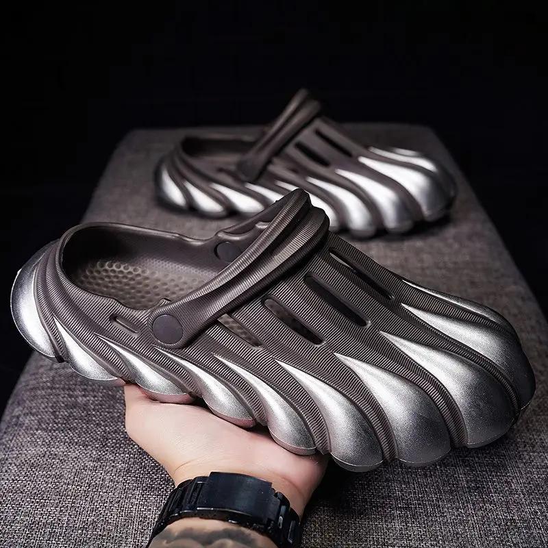 Обувь для улицы Hole Shoes Летние сандалии Man Trend 2024 Тапочки для мужчин в корейском стиле Низкая цена Дешевые дизайнерские роскошные повседневные распродажа