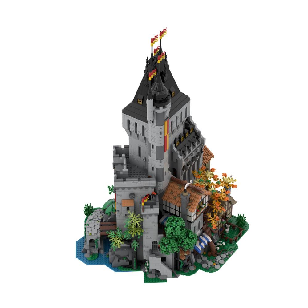 9649 ДЕТАЛЕЙ MOC Средневековый Высокая Башня Рыцарей Льва Строительные Блоки Модель Средневековая Архитектура Замка Кирпичи Сборка Игрушки Подарки