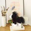 Fluffy Fine Horse Plush Toy PP Cotton Long Hair Horse Stuffed Doll  New Year
