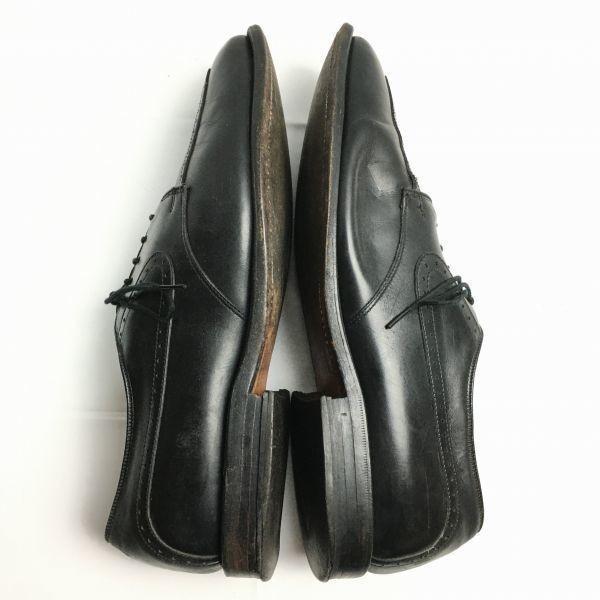 Винтажные деловые туфли Allen Edmonds Kingsley с U-образным мысом, 1980-90-е годы, черные, размер 11D 28.5-29.5, мужские(ИСПОЛЬЗОВАЛ)