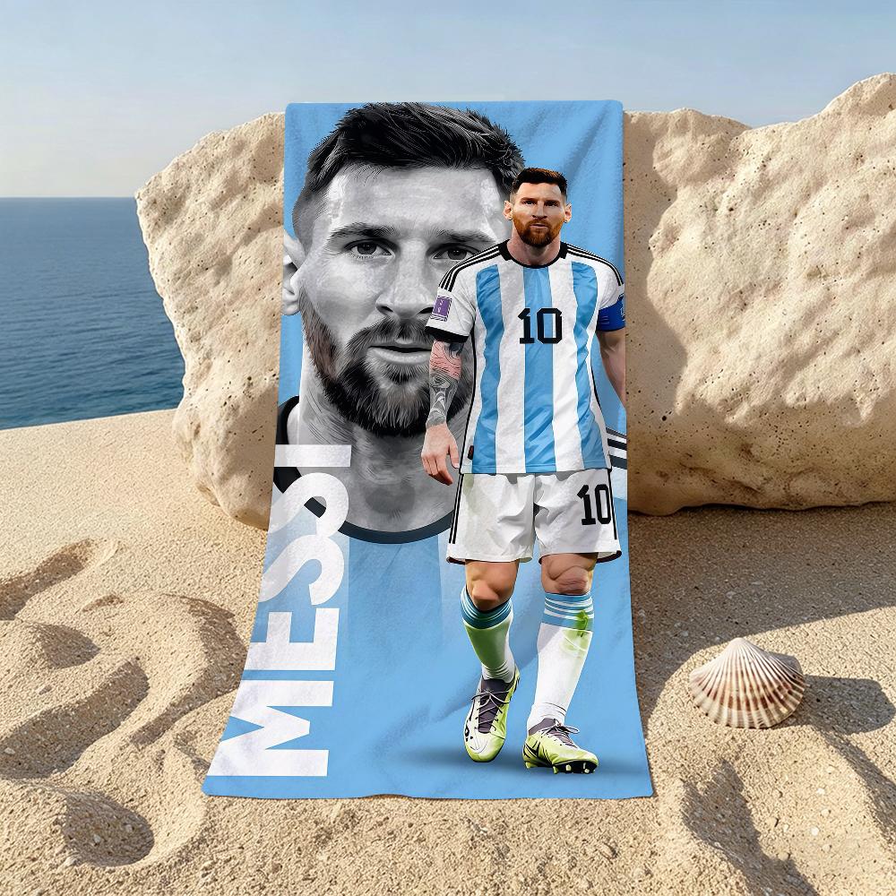 Football Ball King L-Lionel M-Messi Towel For Beaches Yoga Studios Gyms Hot Springs Swimming Pools And Picnics