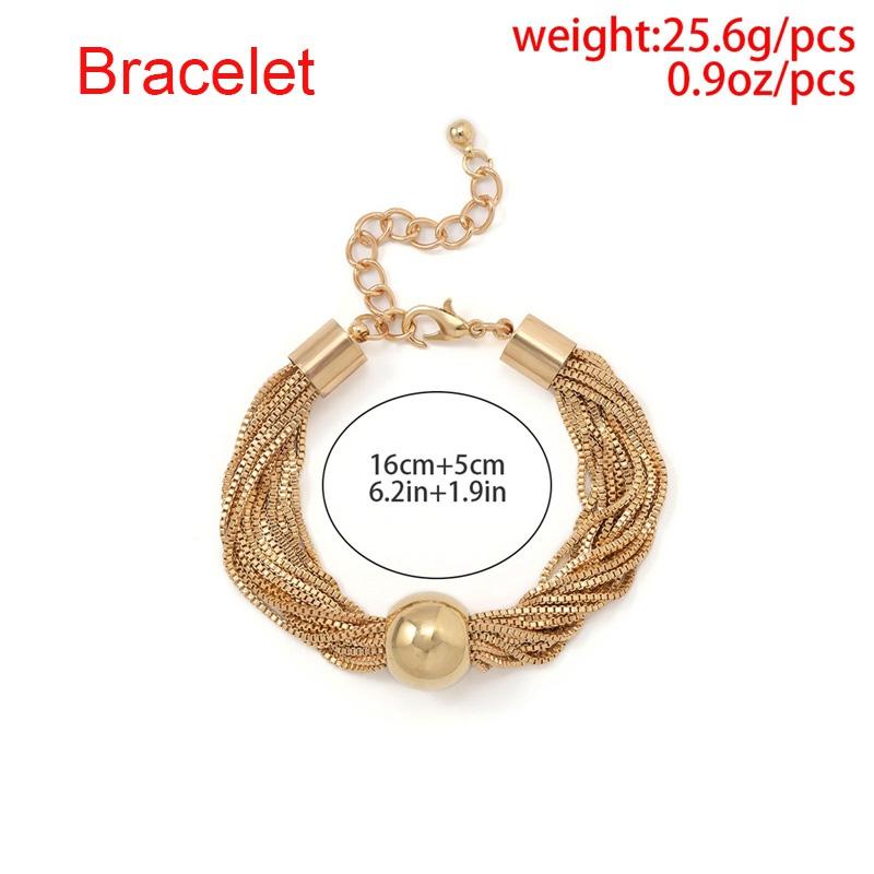 1 комплект, готическое ожерелье с толстой цепочкой, женское винтажное ожерелье с подвеской в ​​виде большого шара + браслет