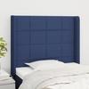 VidaXL Headboard with Ears Blue 83x16x118-128 Cm Fabric3119560