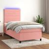 VidaXL Slatted Bed Base with LED Mattress, Upholstered Bed, Single Bed, Adult Bedroom Interior Bed, 3136172