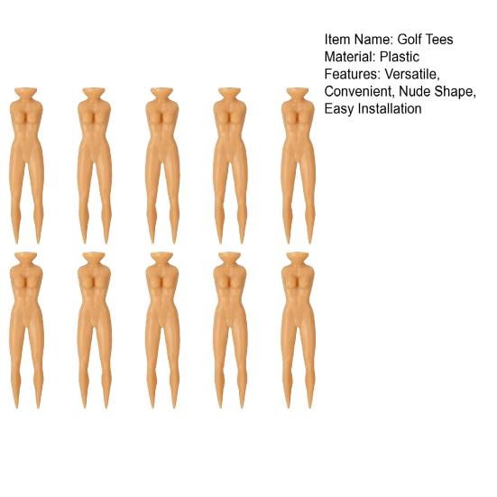 10 шт. футболки для гольфа телесной формы, шипы для гольфа, многофункциональные, простая установка, пластиковые футболки для гольфа, аксессуары для гольфа