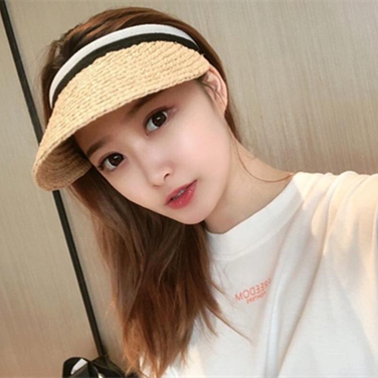 Fashion Lafite Empty Roof Hat Beach Vacation Anti-sun Cap Fashion Shade Straw Hat