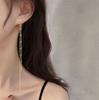 Новые модные серьги-подвески на цепочке с кристаллами циркона для женщин, простые, с длинной кисточкой, пирсинг, ювелирные изделия в подарок для девушки, на вечеринку