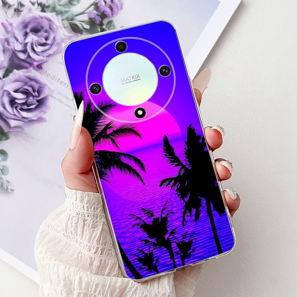 Чехол для Honor X9b 5G Цветок Бабочка Расписной Чехол Мягкий Силиконовый Корпус Для Honor X9 X9 b HonorX9b 5G Чехол для Телефона