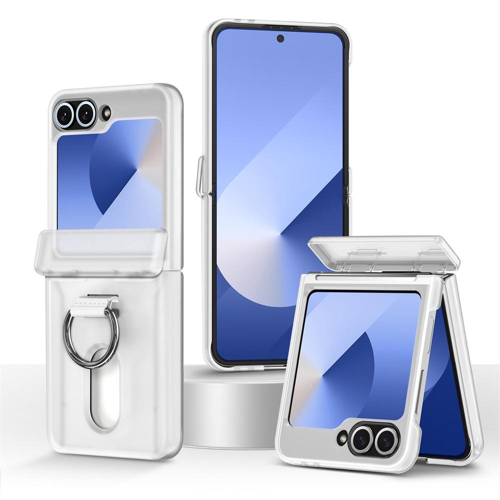 Роскошный зажим-кошелек с откидным слотом для карт и телефона для Samsung Z flip 7 6 5 5G Flip6 zflip5 zflip6 Кольцо для пальца Ударопрочные поликарбонатные чехлы
