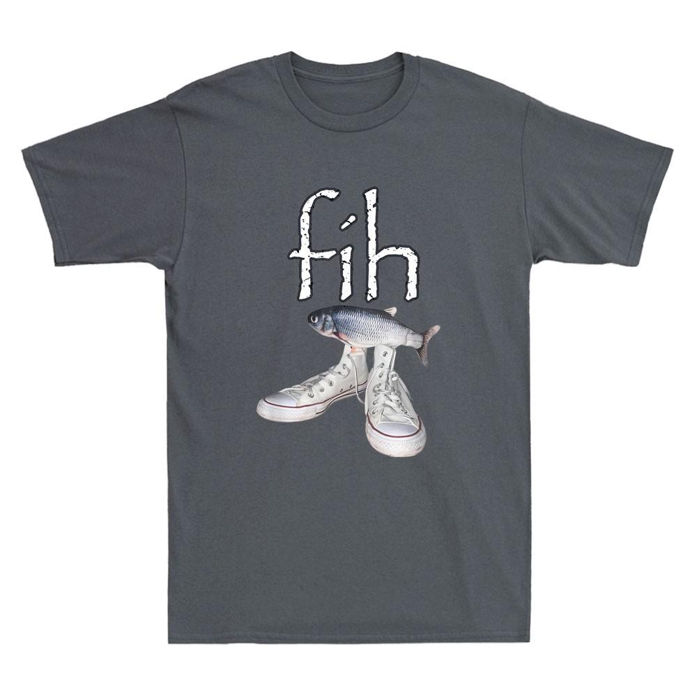 Fih Shoes Fish Funny Misspelled Fish With Shoes Meme Unisexs Short Sleeve Tshirt