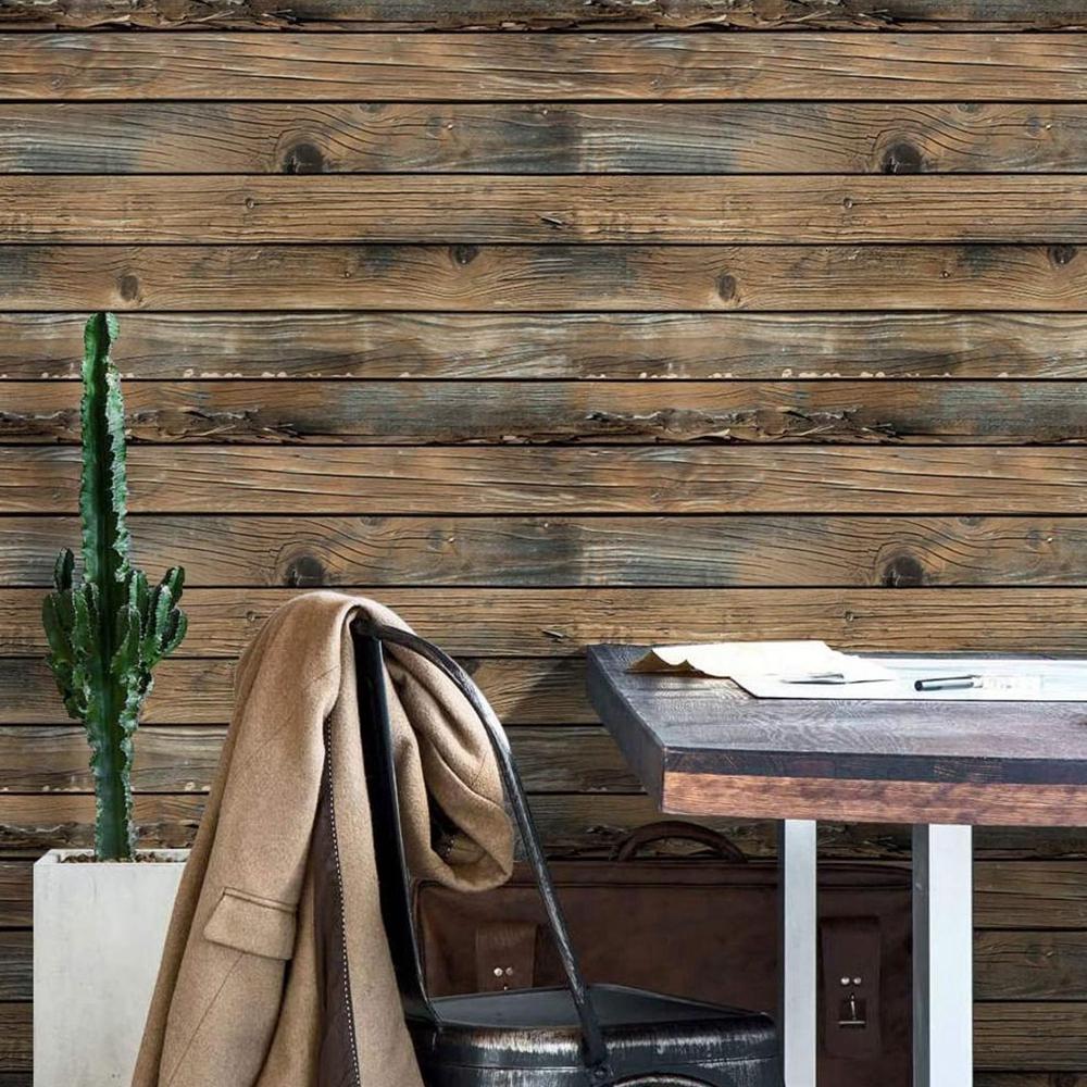 Комната Ремонт дома Самоклеящийся Декор для кухни для ресторана Обои Декор стен Настенное покрытие Обои под дерево