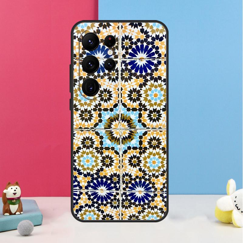Марокканский плиточный чехол для Samsung Galaxy S23 Ultra S20 S21 S22 S24 S25 Plus S9 S10 S24 FE Задняя крышка