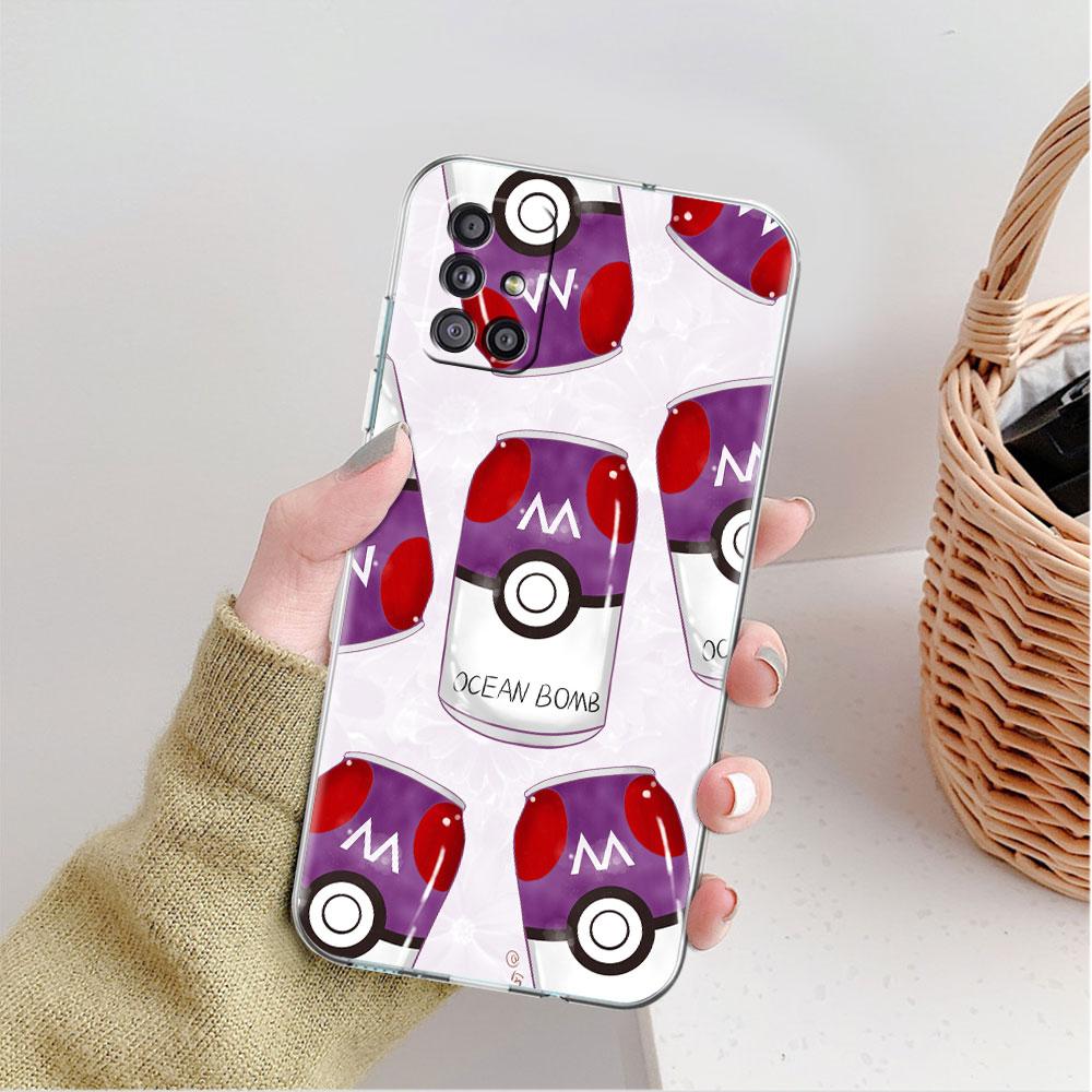 Аниме Прозрачный чехол Покемон для Samsung Galaxy A52 A12 A51 A32 A21s A71 A32 A22 50 A70 A31 A72 5G Чехол для телефона