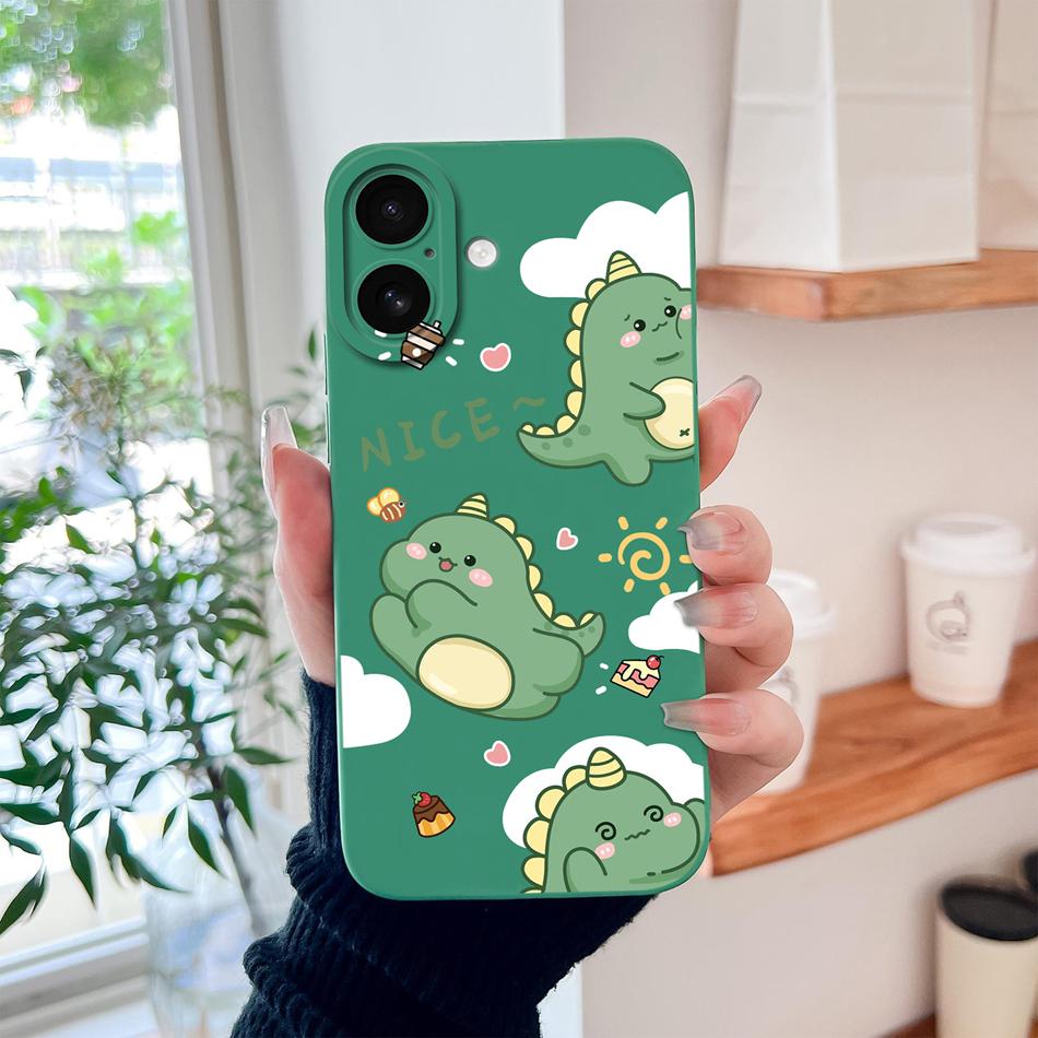 Для iPhone 17 Pro Max / iPhone Air Чехол для телефона Милый Мультяшный Жидкий Силикон Полное Покрытие Противоударный Бампер Для iPhone17 Fundas