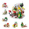 [2024 НОВЫЙ Рождественский Подарок] 302 детали сборочный блок DIY рождественская тема хижина машина Санта-Клаус рождественская елка 6 в 1 комплект украшения модель игрушки мальчик девочка