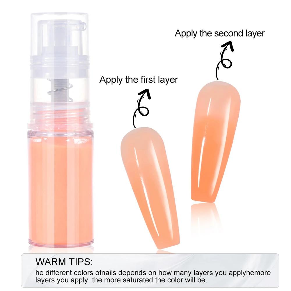 12 цветов Быстрый Омбре Спрей Акриловая Пудра для Ногтей Неоновый Градиент Пастель с Потрясающим Эффектом Профессиональная Пудра для Погружения Ногтей