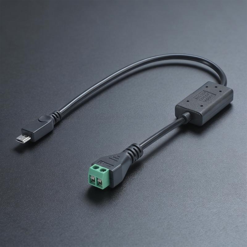 Кабель-преобразователь 2P Терминалы DC 5V 25V в USB 5-контактный с выходом 5V3A для зарядки телефона, планшета, видеорегистратора
