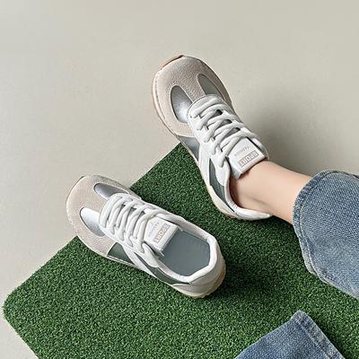 Бежевые ретро универсальные повседневные туфли Forrest Gump для женщин 2025 года, новые летние туфли для увеличения роста, легкие спортивные туфли для пап